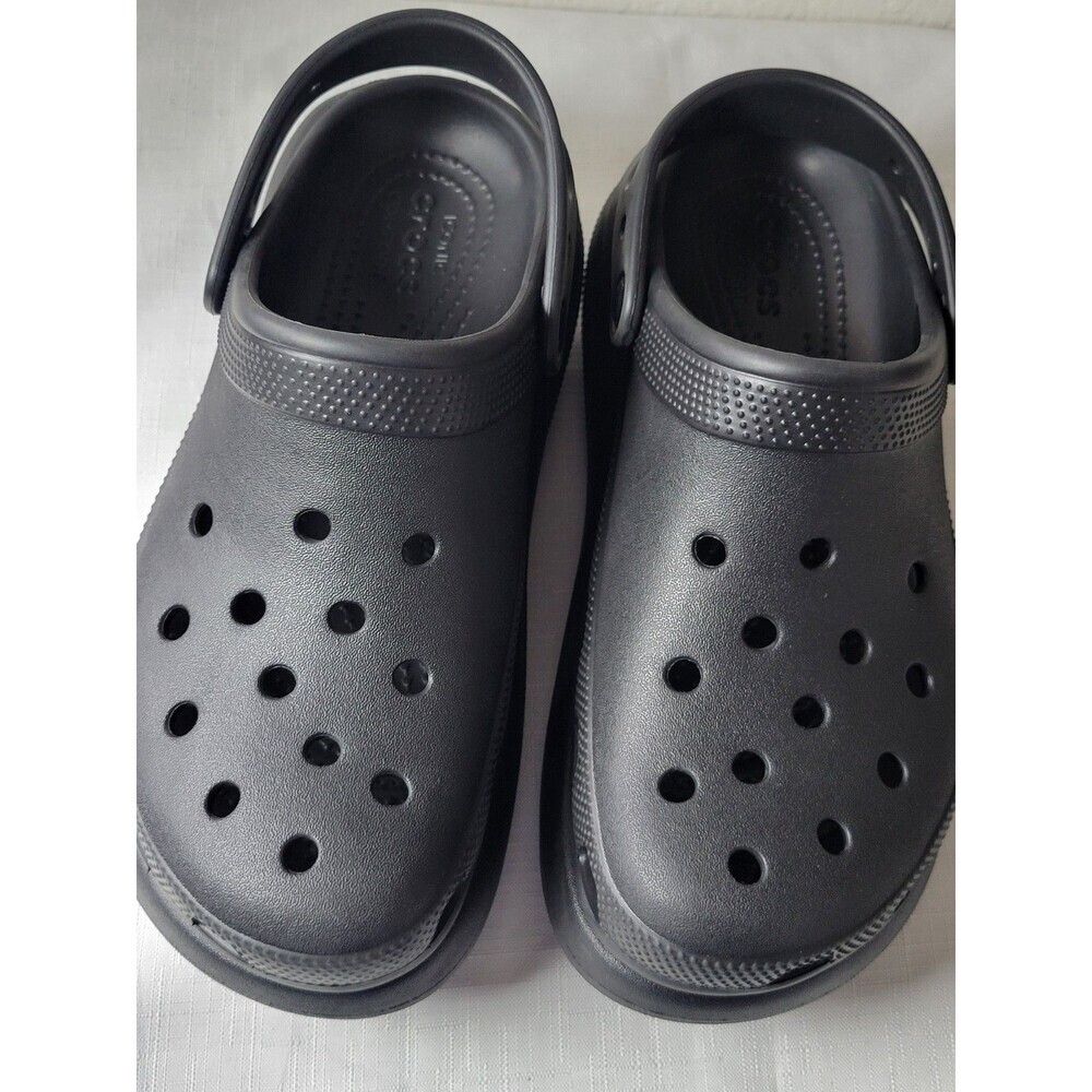 Crocs Iconic comfort Unisex Size Men's 6 Women's 8 Black  Crush Clog - Picture 13 of 16